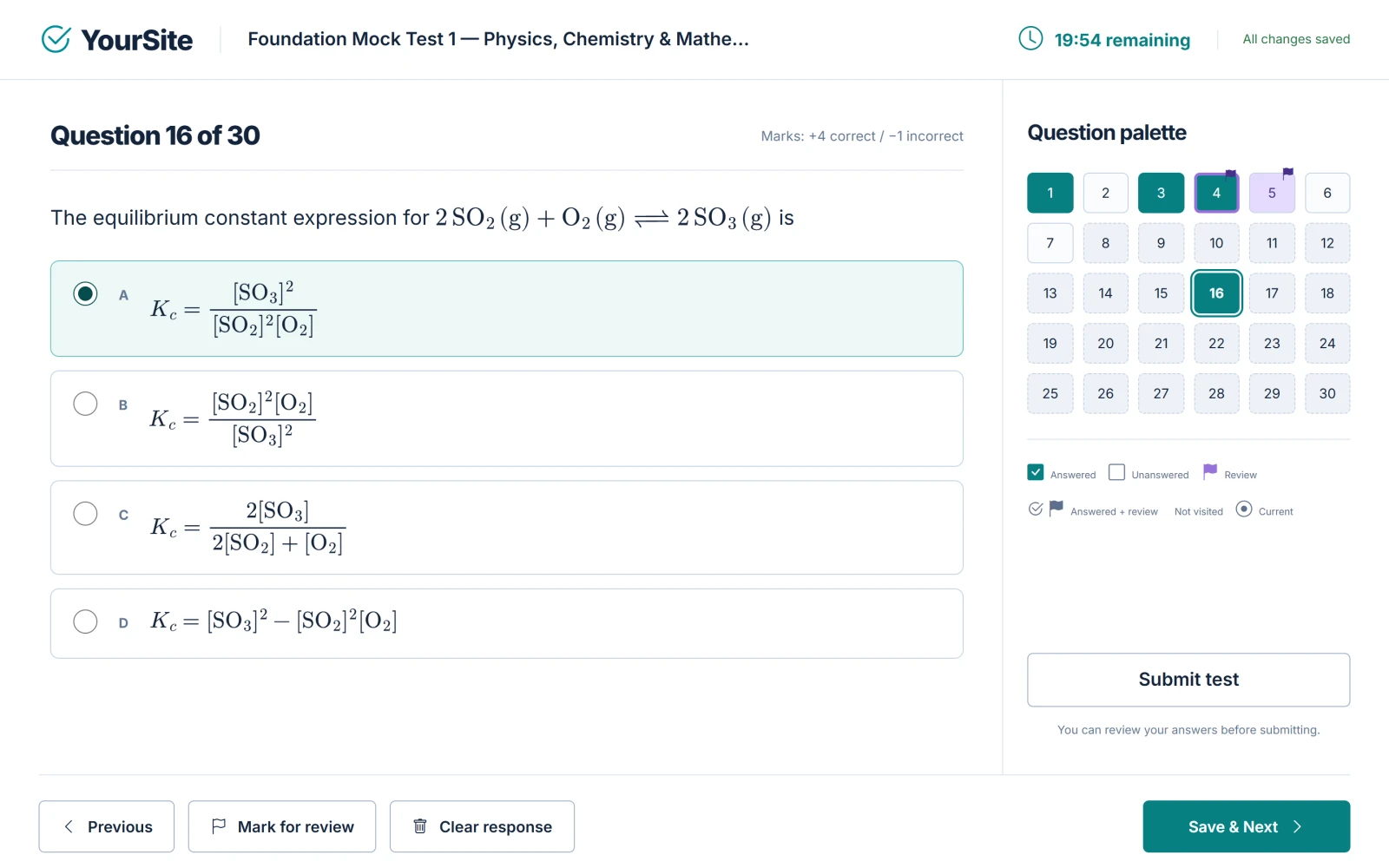 academy exam os mock test attempt