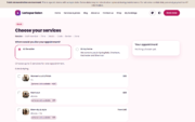 Online salon booking system: choosing a service on the salon’s website (public demo)